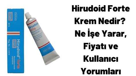 Hirudoid krem nedir ve ne için kullanılır?